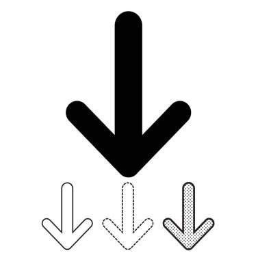 Beyaz arka plan üzerinde simgeler İndir