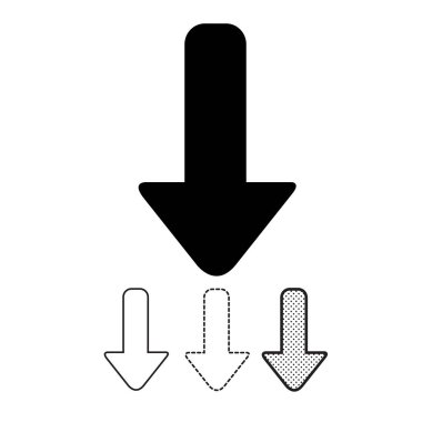 Beyaz arka plan üzerinde simgeler İndir