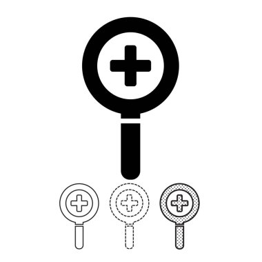 Beyaz arka plan üzerinde arama simgeler