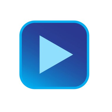 Beyaz arka plan üzerinde video oynatıcı ikonlar