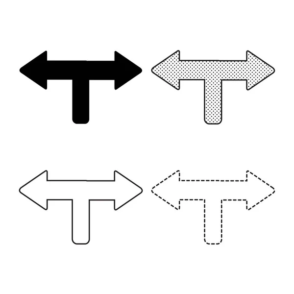 Icônes Flèches Sur Fond Blanc — Image vectorielle