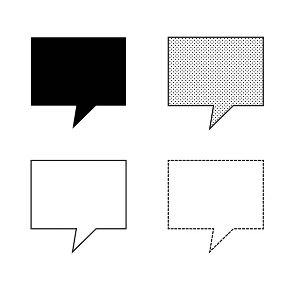 Sprechblasen Symbole Auf Weißem Hintergrund — Stockvektor