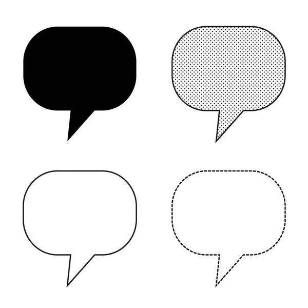 Speech Bubbles Icons White Background — Stock Vector