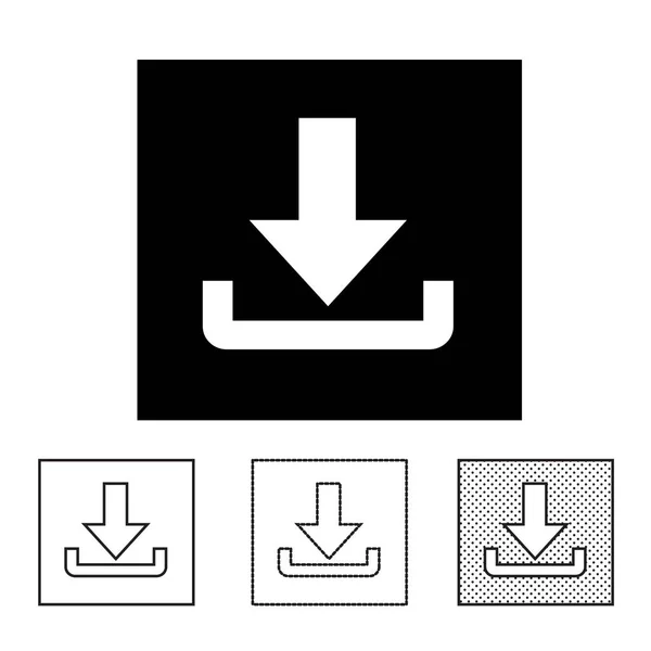 Descargar Iconos Sobre Fondo Blanco — Archivo Imágenes Vectoriales