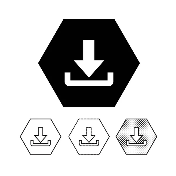 Symbole Auf Weißem Hintergrund Herunterladen — Stockvektor