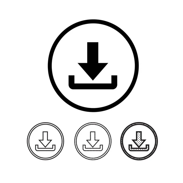 Télécharger Des Icônes Sur Fond Blanc — Image vectorielle