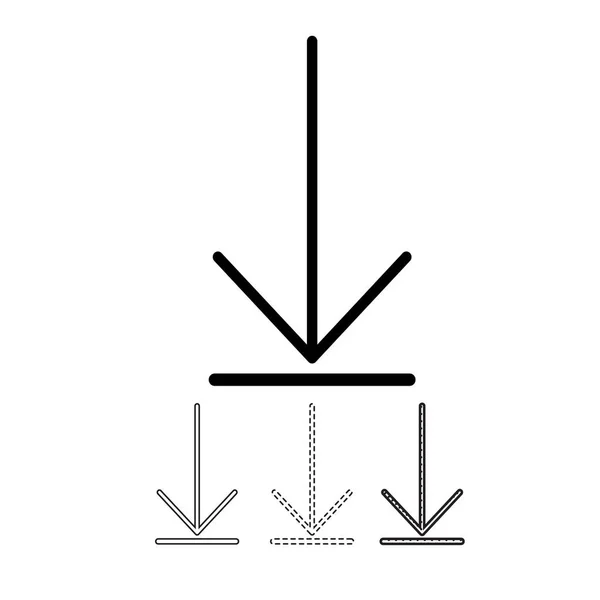 Symbole Auf Weißem Hintergrund Herunterladen — Stockvektor