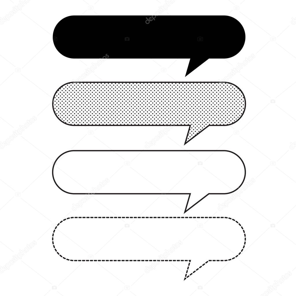 Speech bubbles icons on white background 