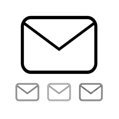 Beyaz arka plan üzerinde e-posta ve posta kutsal kişilerin resmi