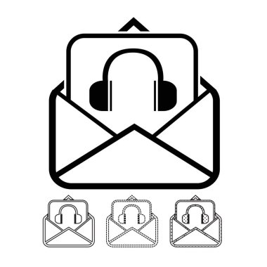 Beyaz arka plan üzerinde izole e-posta ve posta simgeleri