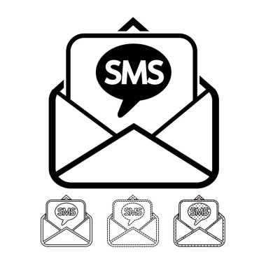 Beyaz arka plan üzerinde izole e-posta ve posta simgeleri