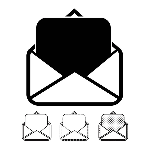 メールやメール アイコンが白い背景で隔離 — ストックベクタ