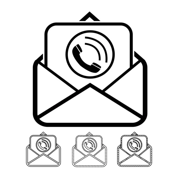 メールやメール アイコンが白い背景で隔離 — ストックベクタ