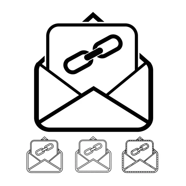 Icônes Email Mail Isolées Sur Fond Blanc — Image vectorielle