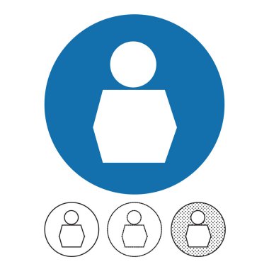 İnsanlar beyaz arka plan üzerinde izole simgeler vektör 