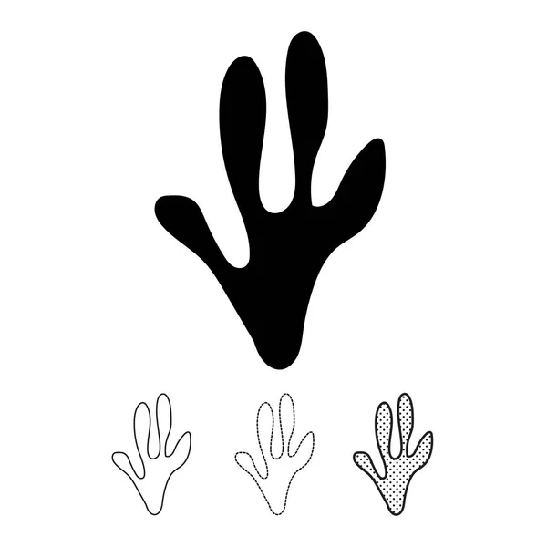 Animal Footprint Symbole Auf Weißem Hintergrund — Stockvektor
