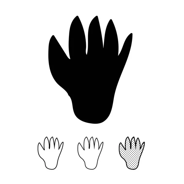 Animal Footprint Symbole Auf Weißem Hintergrund — Stockvektor