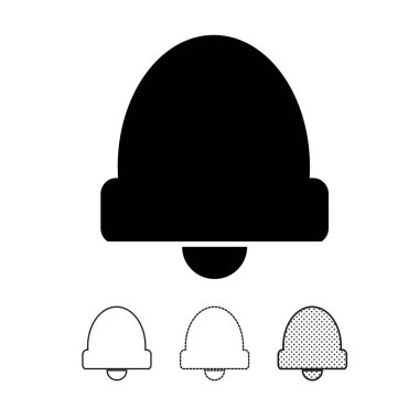 Çan düz simgesi, vektör illüstrasyonu