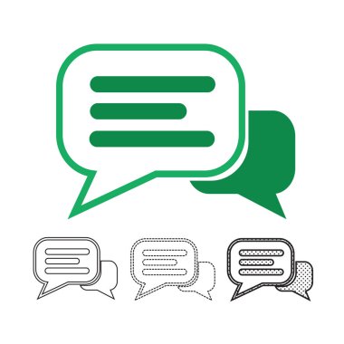 konuşma balonu simgesinin, sohbet sembolü, vektör çizim 