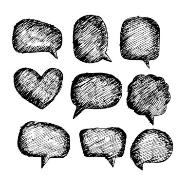 konuşma balonu simgesinin, sohbet sembolü, vektör çizim 