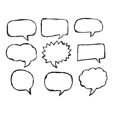 konuşma balonu simgesinin, sohbet sembolü, vektör çizim 