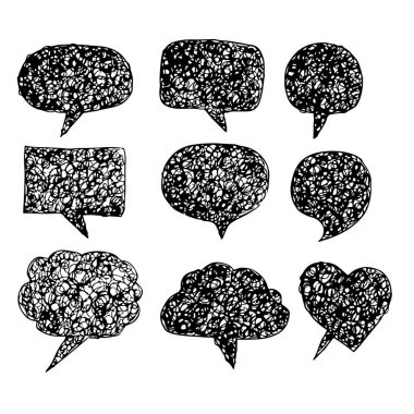 konuşma balonu simgesinin, sohbet sembolü, vektör çizim 