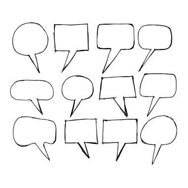 konuşma balonu simgesinin, sohbet sembolü, vektör çizim 