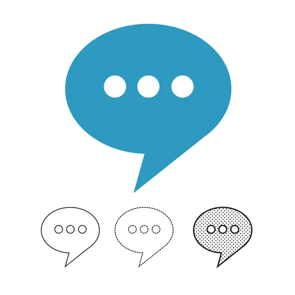 Bulle Vocale Icône Symbole Chat Illustration Vectorielle — Image vectorielle
