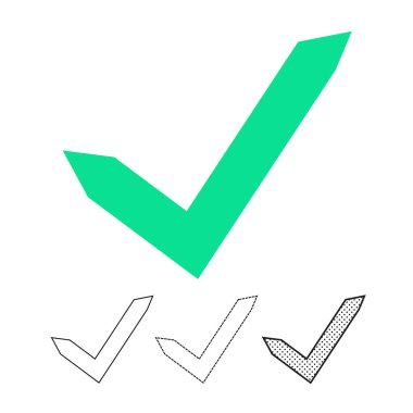 işaret simgesini işaretle, vektör illüstrasyonu