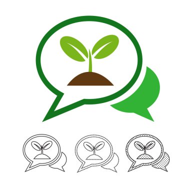 Bitki Filiz kutsal kişilerin resmi, vektör çizim