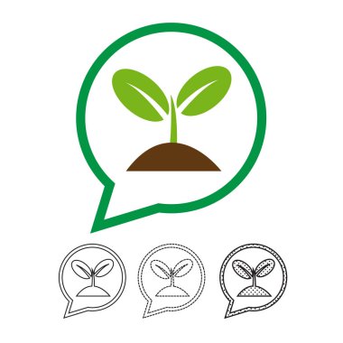 Bitki Filiz kutsal kişilerin resmi, vektör çizim