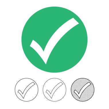 işaret simgesini işaretle, vektör illüstrasyonu