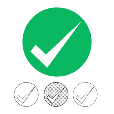 işaret simgesini işaretle, vektör illüstrasyonu