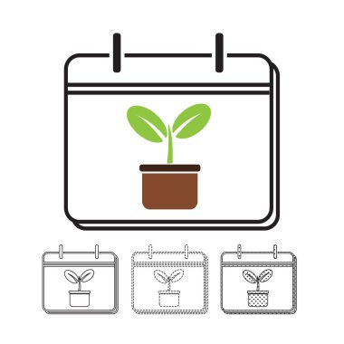 bitki simgesi filiz, illüstrasyon vektör 