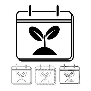 bitki simgesi filiz, illüstrasyon vektör 