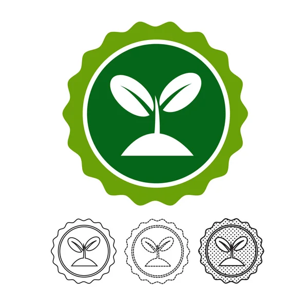 Plant Sprout Pictogram Vectorillustratie — Stockvector