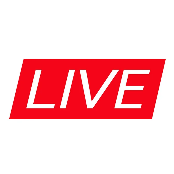 Live Streaming online design de vetor de sinais — Vetor de Stock