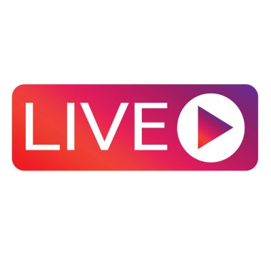 Live Streaming online sign vector design clipart
