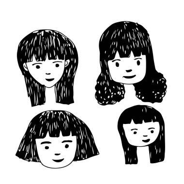 İnsanlar çizgi film simgesi tasarımı ile karşı karşıya