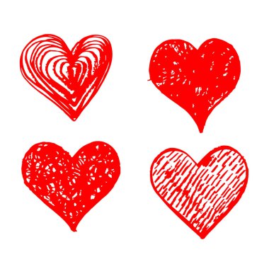 Elle çizilmiş kalp simgesi işareti