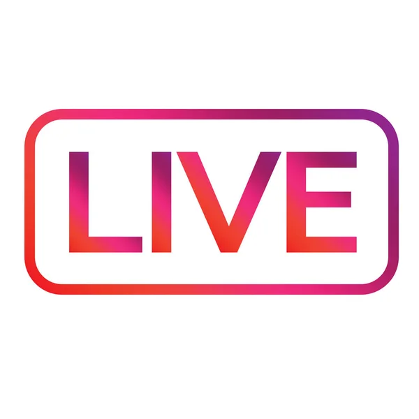 Live Streaming Online Sign Vector design — Stock vektor