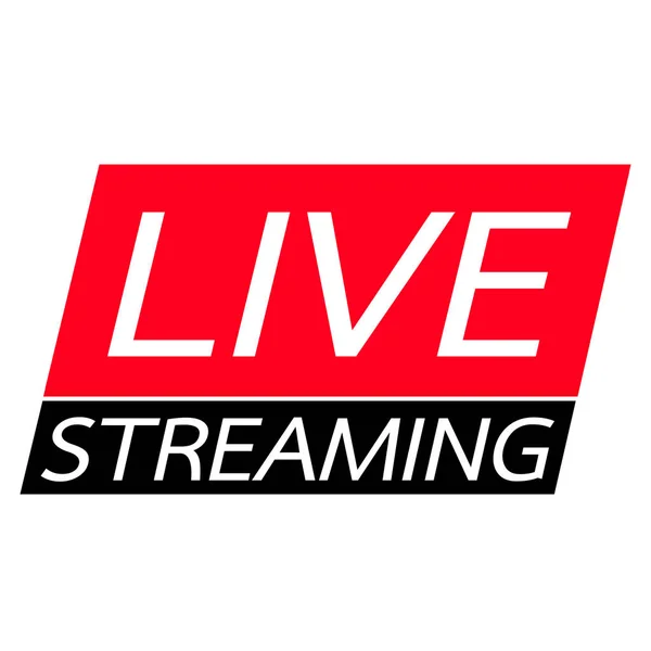 Live Streaming en ligne signe vectoriel design — Image vectorielle