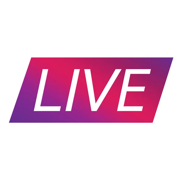 Live Streaming online design de vetor de sinais — Vetor de Stock