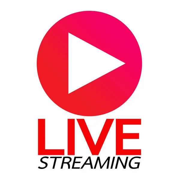 Live Streaming en ligne signe vectoriel design — Image vectorielle