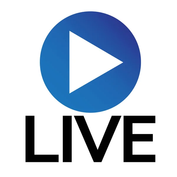 Live Streaming en ligne signe vectoriel design — Image vectorielle