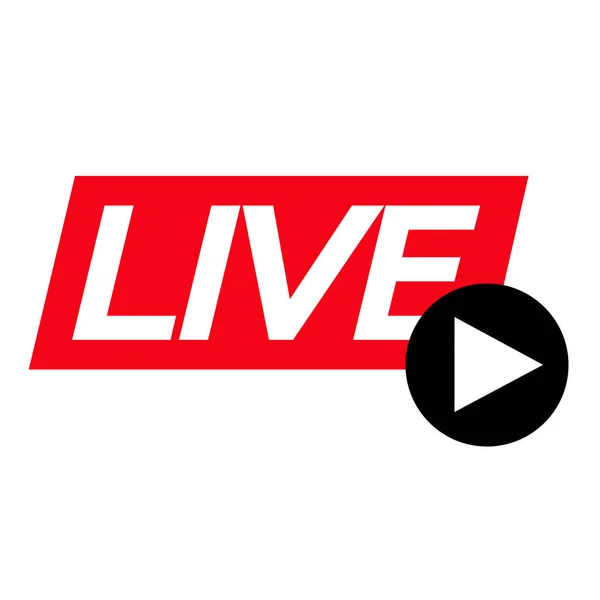 Live Streaming en ligne signe vectoriel design — Image vectorielle