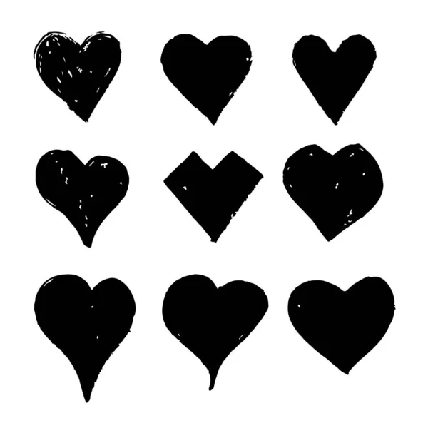 Icona cuore disegnato a mano — Vettoriale Stock