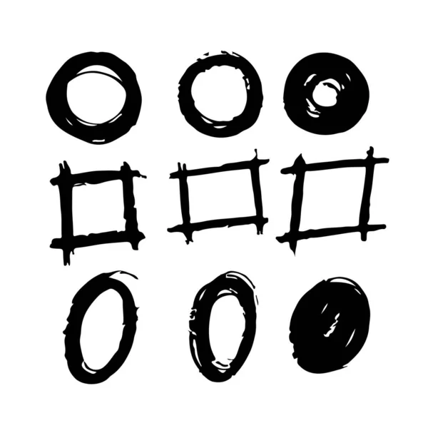 Ručně nakreslený štětec tah stopa inkoust náčrt čára — Stockový vektor