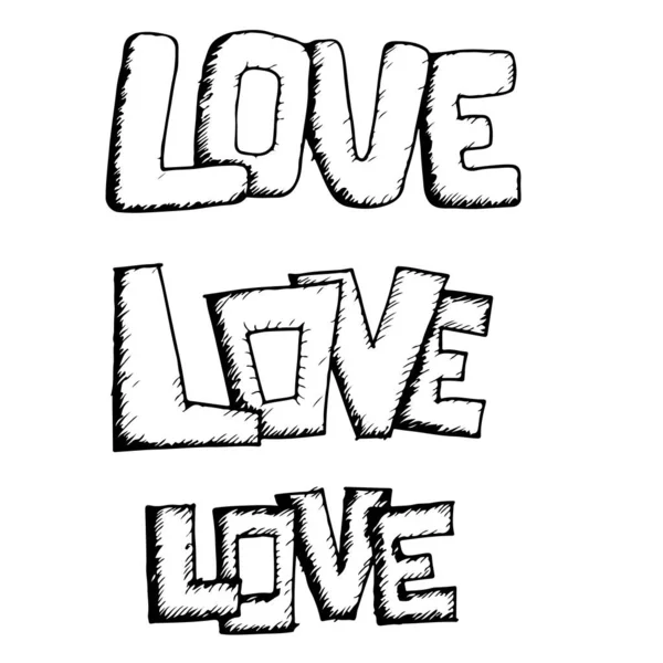 Love handwritten lettering  design text — Stock Vector