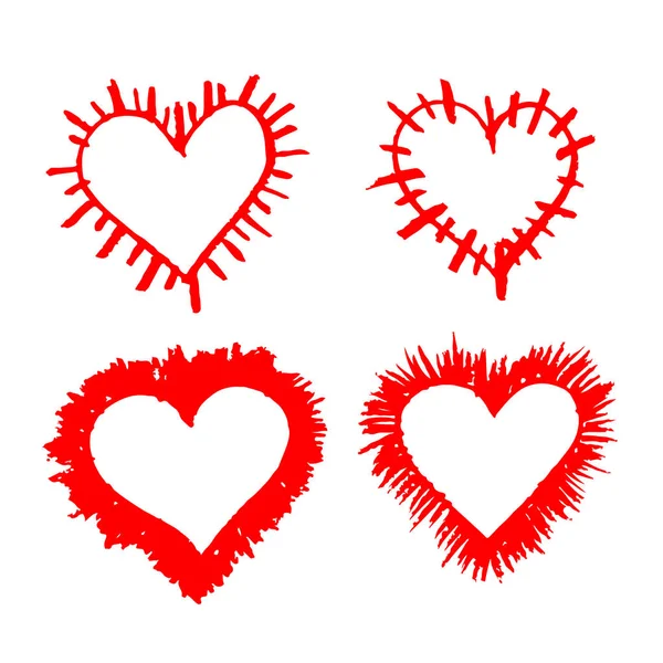 Sinal de ícone de coração desenhado à mão —  Vetores de Stock